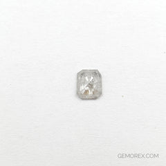 Salt n Pepper Natural Diamond 4.83 x 4.19 x 1.91mm Emerald Cut