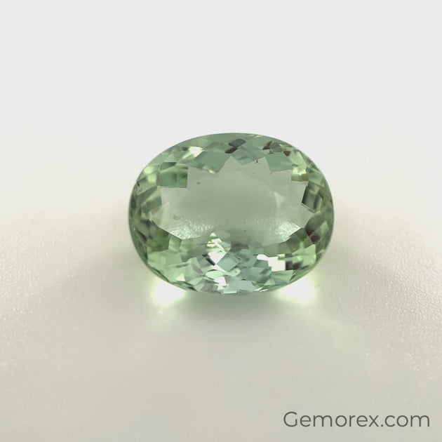 no。020   tourmaline × jasper Mint Green Tourmaline Oval Faceted 2.98ct | Gemorex