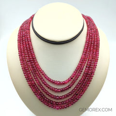 Red Spinel Smooth Roundel Beads 4.50-7.50mm