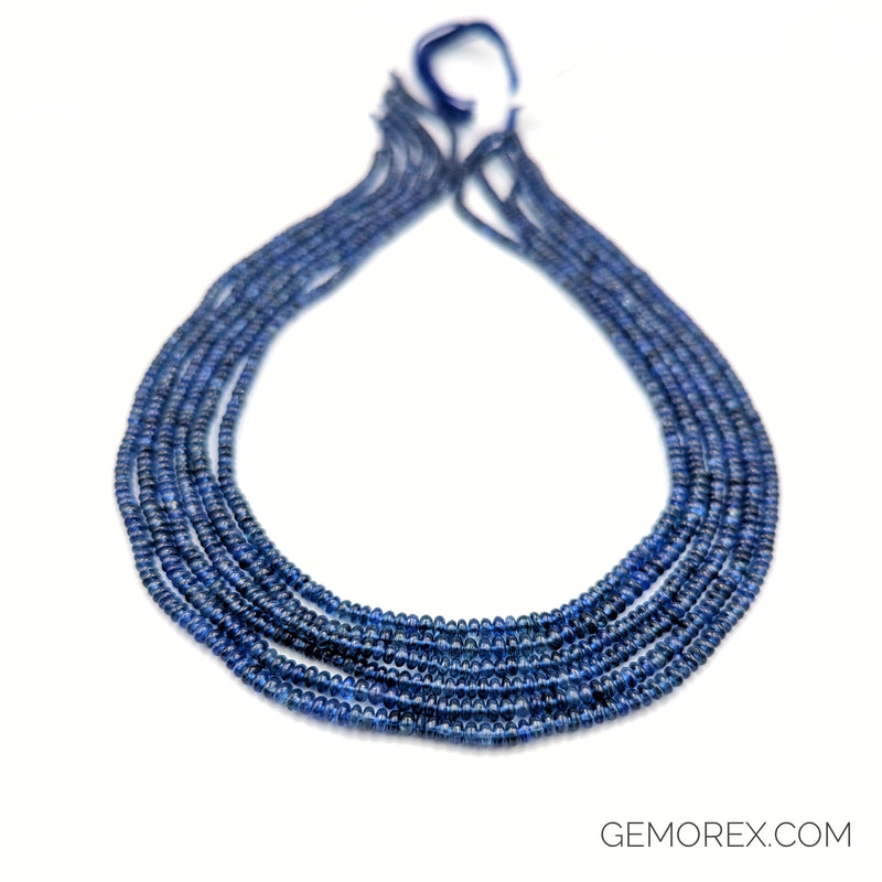 Blue Sapphire Smooth Roundel Beads 2.40-3.30mm