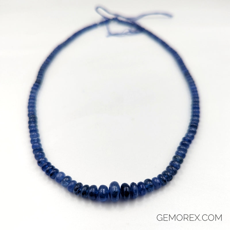Blue Sapphire Smooth Roundel Beads 3.80-9.00mm