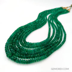 Emerald Faceted Roundel Beads 3.00-10.50mm