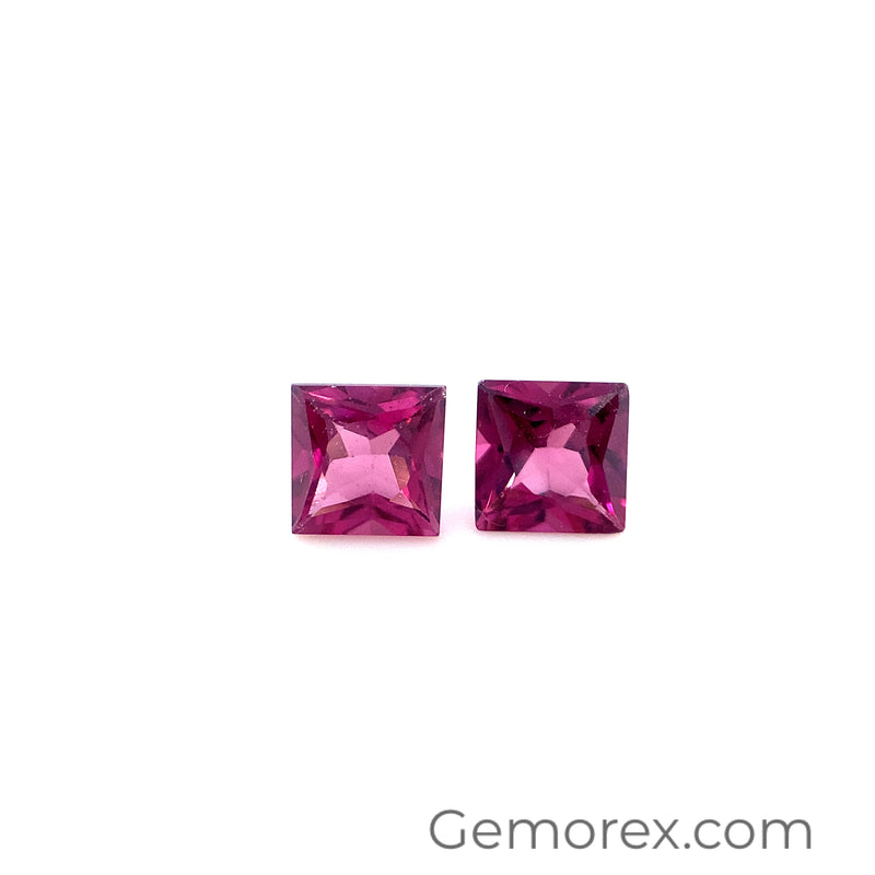 Pink Garnet Square 5x5 mm