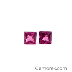 Pink Garnet Square 5x5 mm