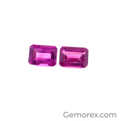 Pink Garnet Emerald Cut 7x5 mm