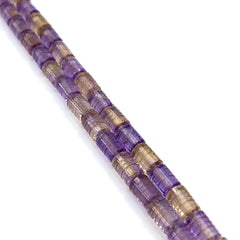 Ametrine Faceted Tube Beads 6mm