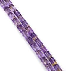 Ametrine Faceted Tube Beads 7-8mm