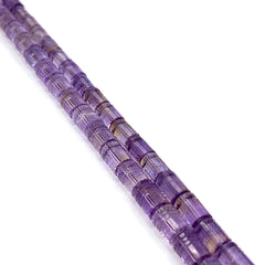 Ametrine Faceted Tube Beads 7-8mm