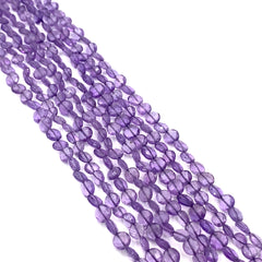 Amethyst Faceted Coin Beads 5.5-6.5mm