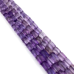 Amethyst Faceted Tube Beads 5-6mm