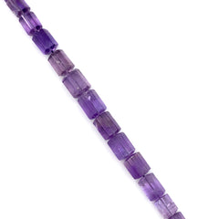 Amethyst Faceted Tube Beads 6-10mm