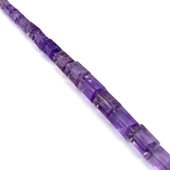 Amethyst Faceted Tube Beads 6-10mm