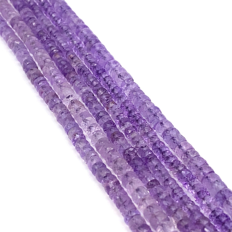 Amethyst Faceted Tyre Beads 4-5.5mm