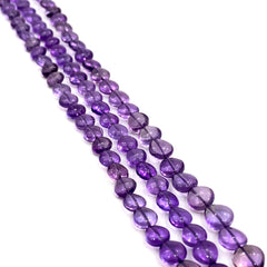 Amethyst Smooth Heart Beads 6.5-7.5mm