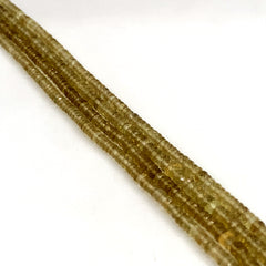 Cognac Quartz Faceted Tyre Beads 3.5-4.5mm