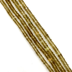 Cognac Quartz Faceted Tyre Beads 3.5-4.5mm