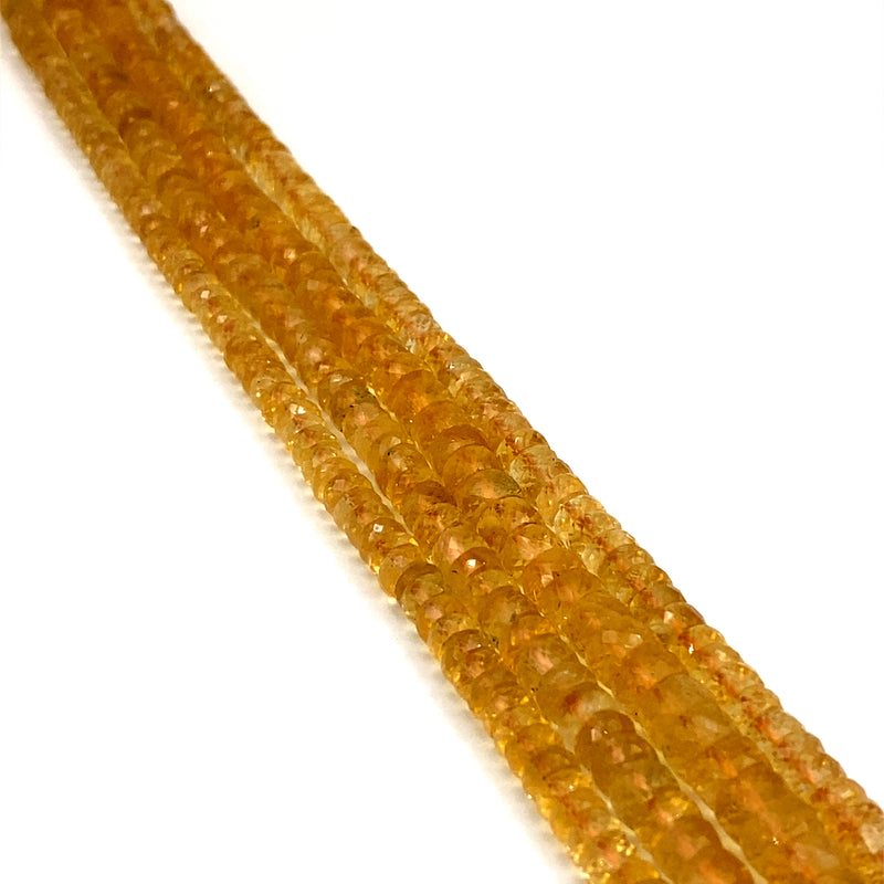 Citrine Faceted Tyre Beads 5.5-7mm