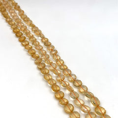 Citrine Faceted Coin Beads 7mm