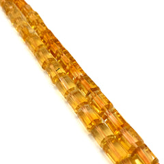 Citrine Faceted Tube Beads 5-8.5mm