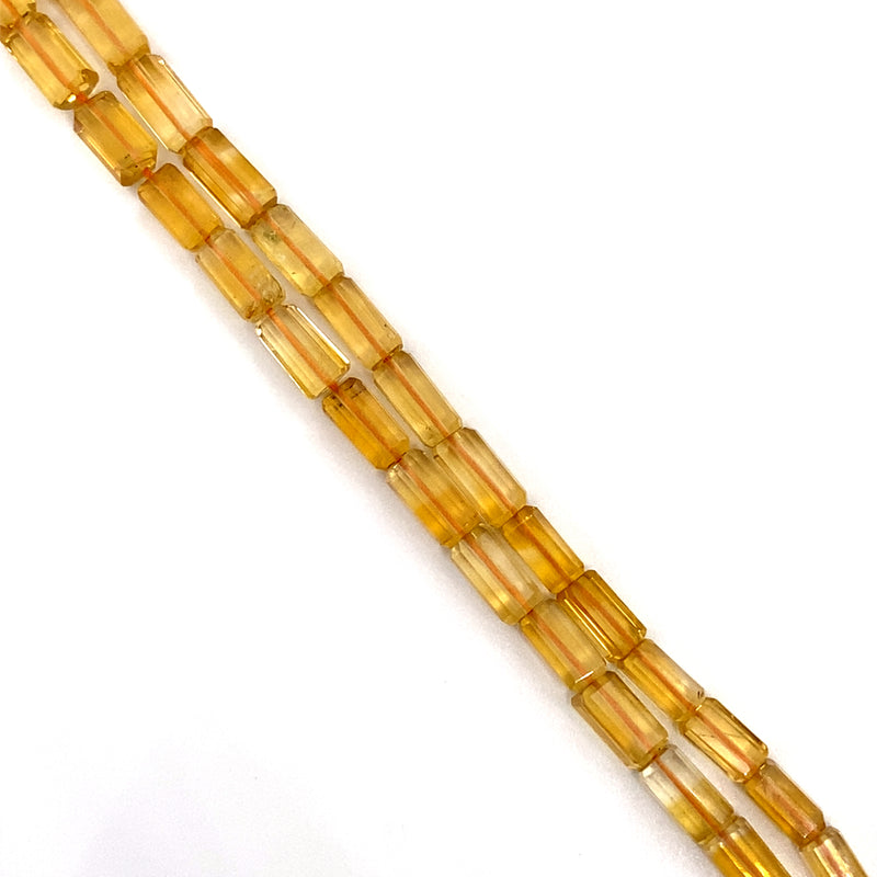 Citrine Faceted Tube Beads 4.5-6mm