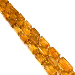 Citrine Faceted Tube Beads 5.5-7mm