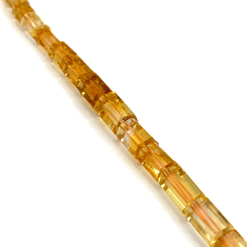 Citrine Faceted Tube Beads 6.5-9mm