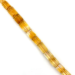 Citrine Faceted Tube Beads 6.5-9mm