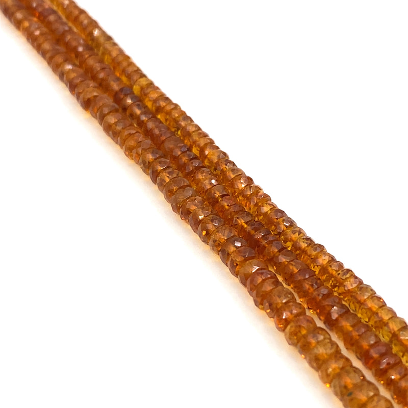 Citrine Faceted Tyre Beads 4-4.5mm