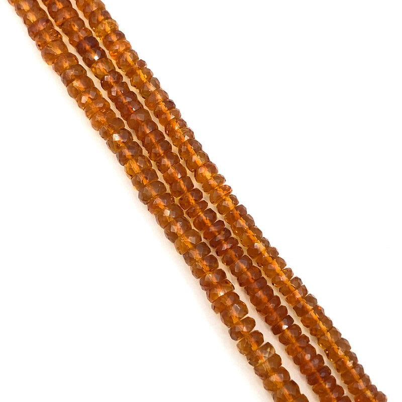 Citrine Faceted Tyre Beads 4-4.5mm