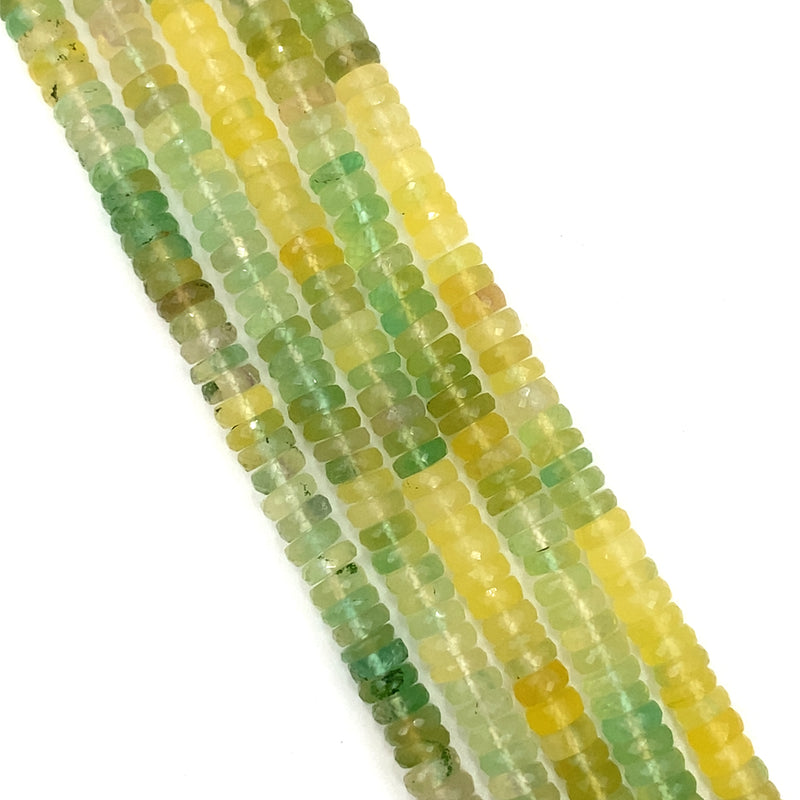 Fluorite Faceted Tyre Beads 6-6.5mm