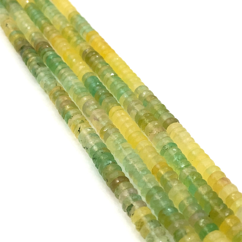 Fluorite Faceted Tyre Beads 6-6.5mm