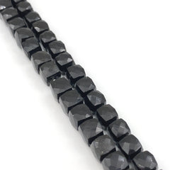 Grey Chalcedony Faceted Cube Beads 7mm