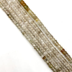 Rutilated Quartz Faceted Tyre Beads 4.5-5.5mm