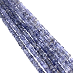 Iolite Faceted Tyre Beads 4-4.5mm