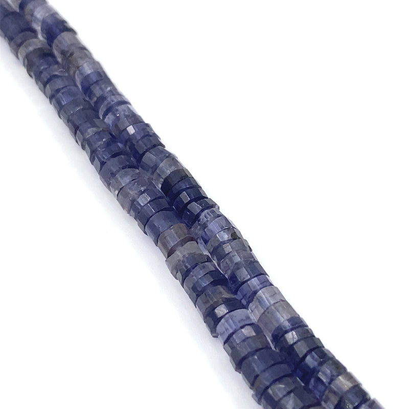 Iolite Faceted Tyre Beads 5.5-6mm