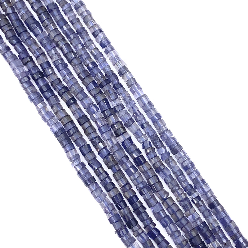 Iolite Faceted Tyre Beads 3.5-4mm