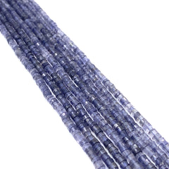 Iolite Faceted Tyre Beads 3.5-4mm