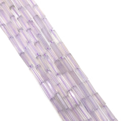 Lilac Quartz Faceted Tube Beads 4mm