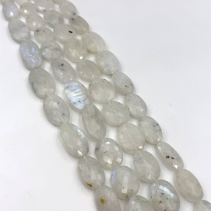 Rainbow Moonstone Faceted Oval Beads 9x15-14x25mm