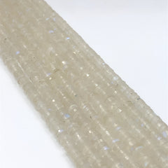 Rainbow Moonstone Faceted Tyre Beads 6mm