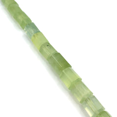 Prehnite Faceted Tube Beads 6.5-8mm