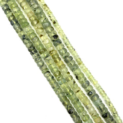 Prehnite Faceted Tyre Beads 5-7mm