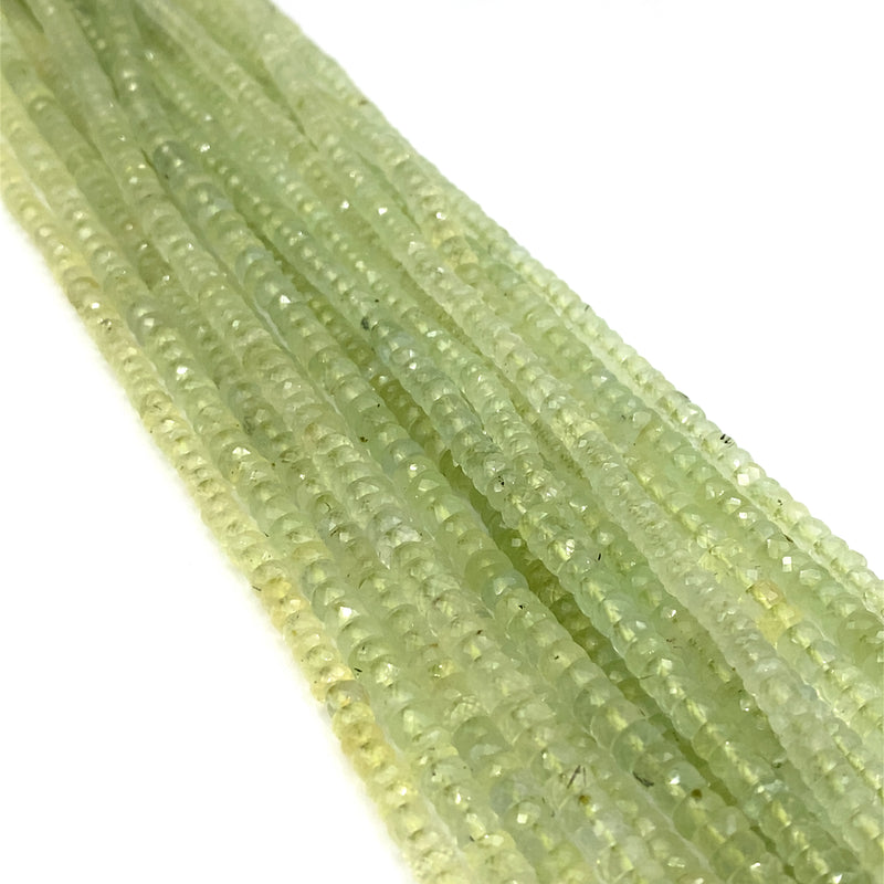 Prehnite Faceted Tyre Beads 4.5-5.5mm