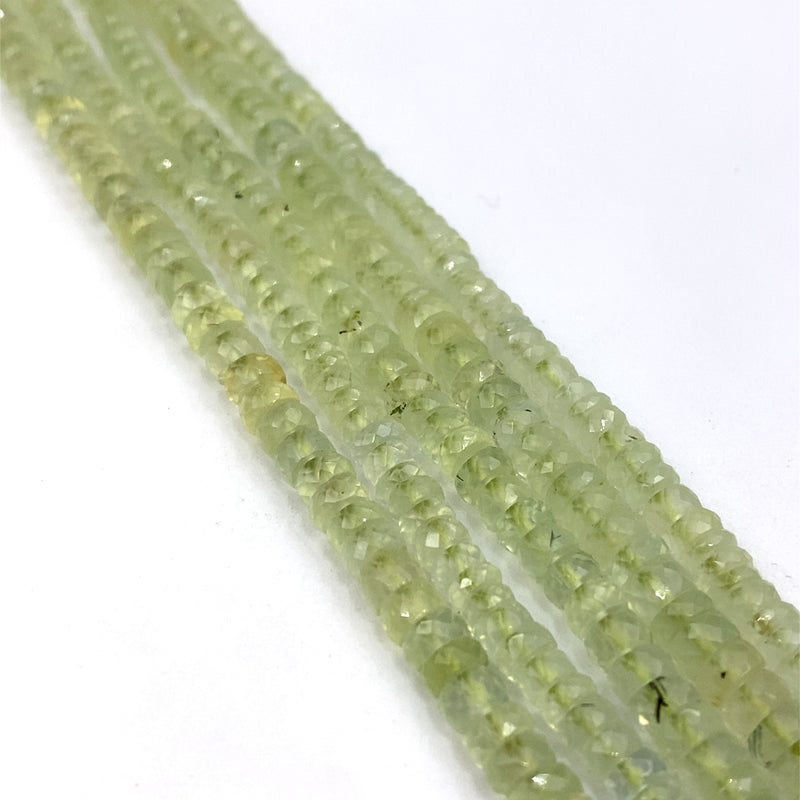 Prehnite Faceted Tyre Beads 4.5-5.5mm