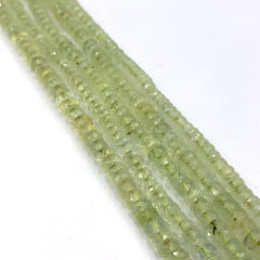 Prehnite Faceted Tyre Beads 4.5-5.5mm