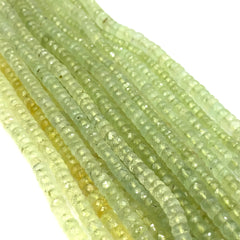 Prehnite Faceted Tyre Beads 5.5-8mm