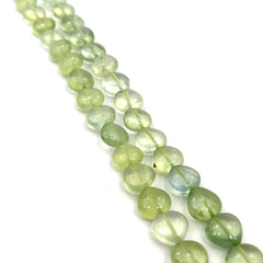 Prehnite Smooth Heart Beads 6-7.5mm