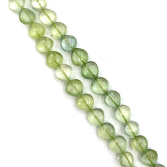 Prehnite Smooth Heart Beads 6-7.5mm