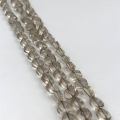 Smokey Quartz Faceted Fancy Coin Beads 7mm