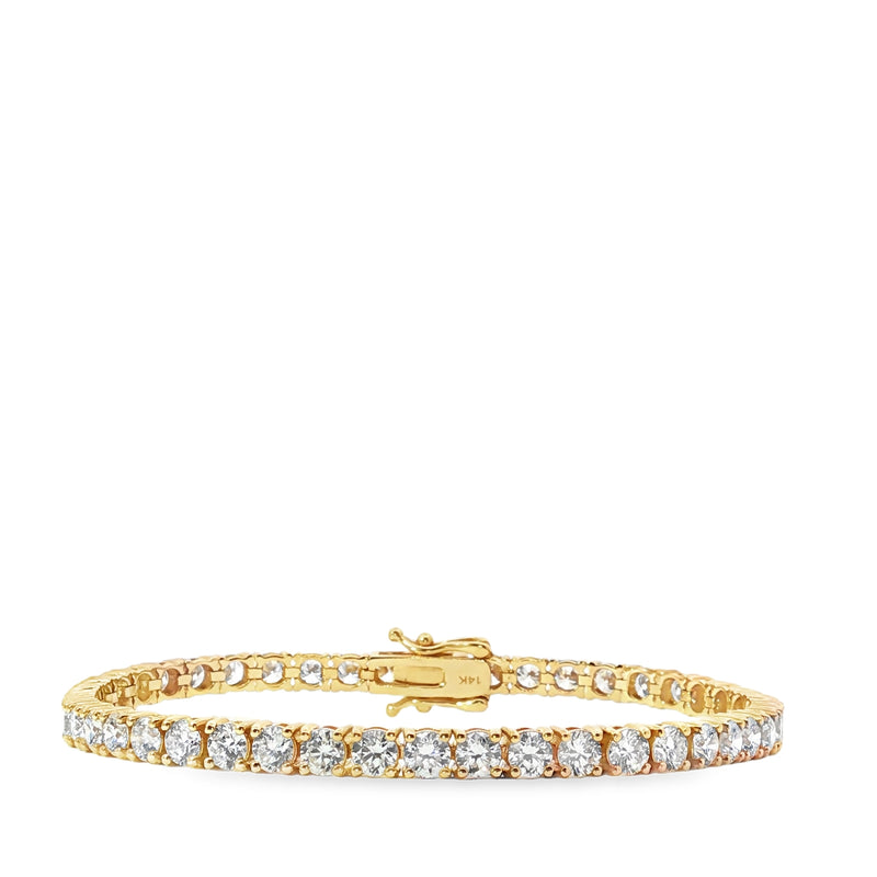 Lab Grown Diamond Gold Tennis Bracelet